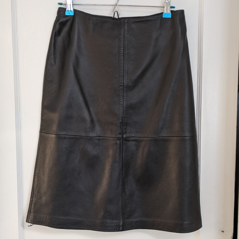90s Gap leather skirt